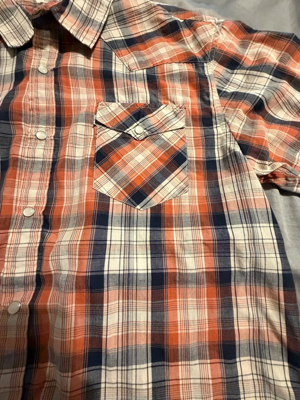 2 for$6✨Men's Levi’s Short-Sleeve Plaid Button-Up Shirt, Size CL